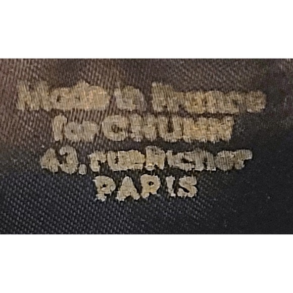 Vintage Tagged Chunn Black Silk Floral Embroidered Kiss Lock Evening Bag 1950's - Picture 10 of 12